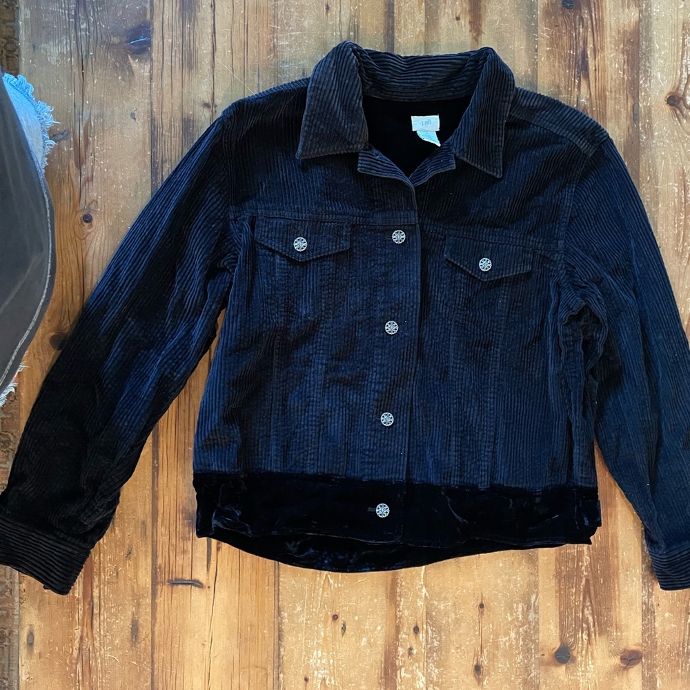 J. Jill Corduroy jacket with velvet trim on waistband